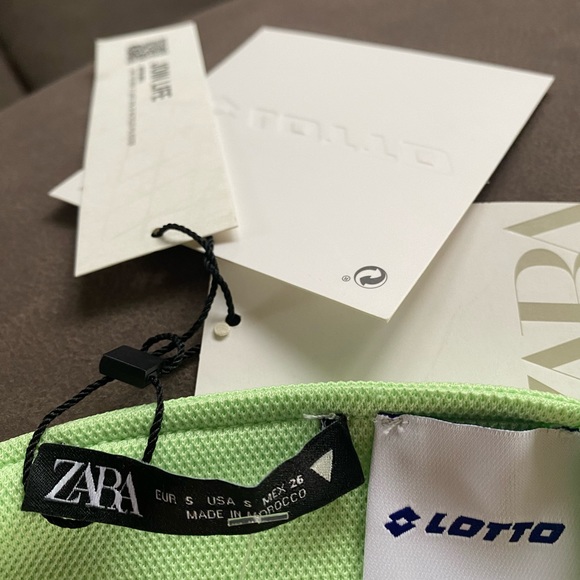 Zara x Lotto Limited Edition Capsule Collection Green Mini Dress 💚 NWT S… - Picture 6 of 11